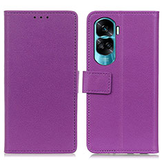 Funda de Cuero Cartera con Soporte Carcasa M08L para Huawei Honor 90 Lite 5G Morado