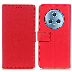 Funda de Cuero Cartera con Soporte Carcasa M08L para Huawei Honor Magic5 5G Rojo