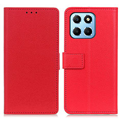 Funda de Cuero Cartera con Soporte Carcasa M08L para Huawei Honor X6 5G Rojo