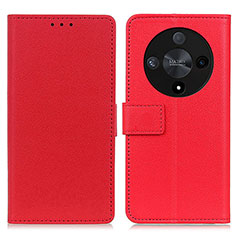 Funda de Cuero Cartera con Soporte Carcasa M08L para Huawei Honor X9b 5G Rojo