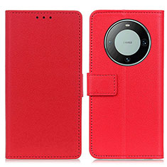 Funda de Cuero Cartera con Soporte Carcasa M08L para Huawei Mate 60 Pro+ Plus Rojo