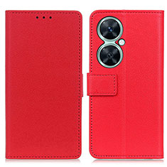 Funda de Cuero Cartera con Soporte Carcasa M08L para Huawei Nova 11i Rojo