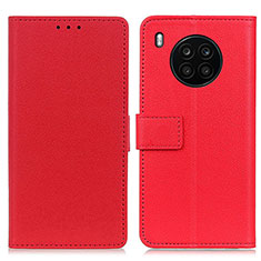 Funda de Cuero Cartera con Soporte Carcasa M08L para Huawei Nova 8i Rojo