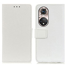 Funda de Cuero Cartera con Soporte Carcasa M08L para Huawei Nova 9 Pro Blanco