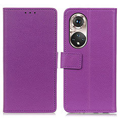 Funda de Cuero Cartera con Soporte Carcasa M08L para Huawei Nova 9 Pro Morado