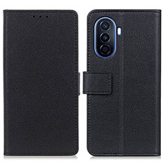 Funda de Cuero Cartera con Soporte Carcasa M08L para Huawei Nova Y70 Negro