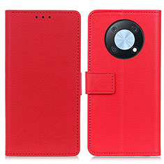 Funda de Cuero Cartera con Soporte Carcasa M08L para Huawei Nova Y90 Rojo