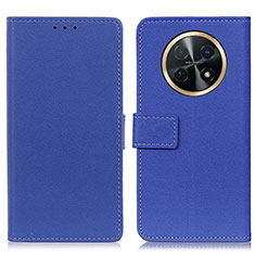 Funda de Cuero Cartera con Soporte Carcasa M08L para Huawei Nova Y91 Azul