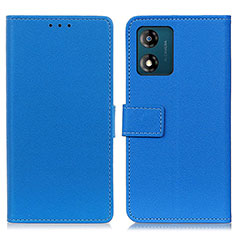 Funda de Cuero Cartera con Soporte Carcasa M08L para Motorola Moto E13 Azul