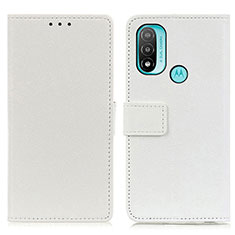 Funda de Cuero Cartera con Soporte Carcasa M08L para Motorola Moto E20 Blanco