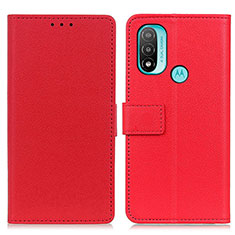 Funda de Cuero Cartera con Soporte Carcasa M08L para Motorola Moto E20 Rojo