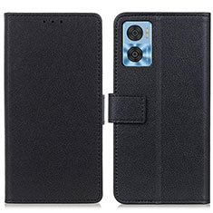 Funda de Cuero Cartera con Soporte Carcasa M08L para Motorola Moto E22 Negro