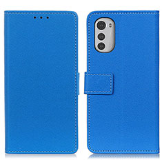 Funda de Cuero Cartera con Soporte Carcasa M08L para Motorola Moto E32 Azul