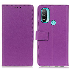 Funda de Cuero Cartera con Soporte Carcasa M08L para Motorola Moto E40 Morado