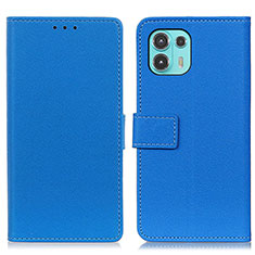 Funda de Cuero Cartera con Soporte Carcasa M08L para Motorola Moto Edge 20 Lite 5G Azul