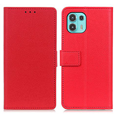 Funda de Cuero Cartera con Soporte Carcasa M08L para Motorola Moto Edge 20 Lite 5G Rojo