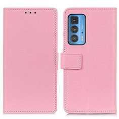 Funda de Cuero Cartera con Soporte Carcasa M08L para Motorola Moto Edge 20 Pro 5G Rosa