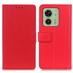 Funda de Cuero Cartera con Soporte Carcasa M08L para Motorola Moto Edge (2023) 5G Rojo