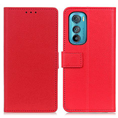 Funda de Cuero Cartera con Soporte Carcasa M08L para Motorola Moto Edge 30 5G Rojo