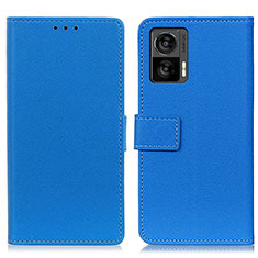 Funda de Cuero Cartera con Soporte Carcasa M08L para Motorola Moto Edge 30 Neo 5G Azul