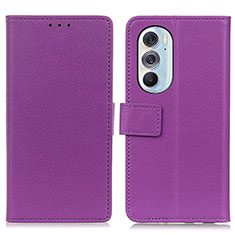 Funda de Cuero Cartera con Soporte Carcasa M08L para Motorola Moto Edge 30 Pro 5G Morado