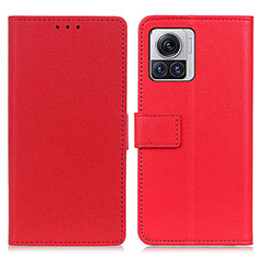 Funda de Cuero Cartera con Soporte Carcasa M08L para Motorola Moto Edge 30 Ultra 5G Rojo