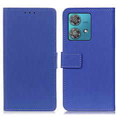 Funda de Cuero Cartera con Soporte Carcasa M08L para Motorola Moto Edge 40 Neo 5G Azul