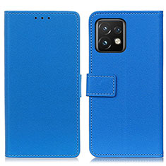 Funda de Cuero Cartera con Soporte Carcasa M08L para Motorola Moto Edge 40 Pro 5G Azul