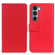 Funda de Cuero Cartera con Soporte Carcasa M08L para Motorola Moto Edge S30 5G Rojo