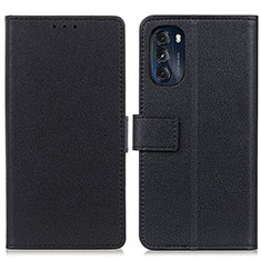 Funda de Cuero Cartera con Soporte Carcasa M08L para Motorola Moto G 5G (2022) Negro