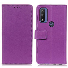 Funda de Cuero Cartera con Soporte Carcasa M08L para Motorola Moto G Pure Morado