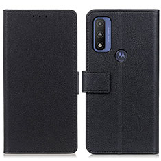 Funda de Cuero Cartera con Soporte Carcasa M08L para Motorola Moto G Pure Negro