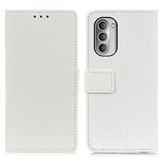 Funda de Cuero Cartera con Soporte Carcasa M08L para Motorola Moto G Stylus (2022) 4G Blanco