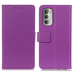 Funda de Cuero Cartera con Soporte Carcasa M08L para Motorola Moto G Stylus (2022) 4G Morado