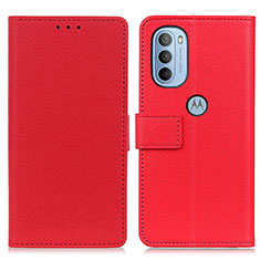 Funda de Cuero Cartera con Soporte Carcasa M08L para Motorola Moto G41 Rojo