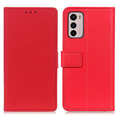 Funda de Cuero Cartera con Soporte Carcasa M08L para Motorola Moto G42 Rojo