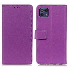 Funda de Cuero Cartera con Soporte Carcasa M08L para Motorola Moto G50 5G Morado