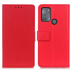 Funda de Cuero Cartera con Soporte Carcasa M08L para Motorola Moto G50 Rojo