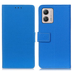 Funda de Cuero Cartera con Soporte Carcasa M08L para Motorola Moto G53 5G Azul