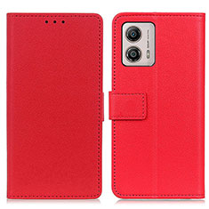 Funda de Cuero Cartera con Soporte Carcasa M08L para Motorola Moto G53 5G Rojo