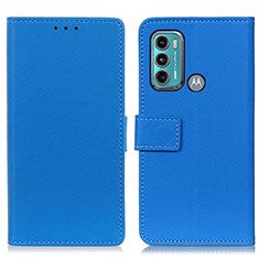 Funda de Cuero Cartera con Soporte Carcasa M08L para Motorola Moto G60 Azul