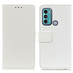 Funda de Cuero Cartera con Soporte Carcasa M08L para Motorola Moto G60 Blanco