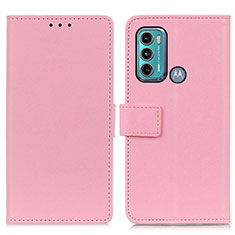 Funda de Cuero Cartera con Soporte Carcasa M08L para Motorola Moto G60 Rosa