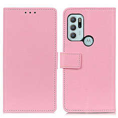 Funda de Cuero Cartera con Soporte Carcasa M08L para Motorola Moto G60s Rosa