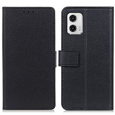 Funda de Cuero Cartera con Soporte Carcasa M08L para Motorola Moto G73 5G Negro