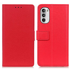 Funda de Cuero Cartera con Soporte Carcasa M08L para Motorola Moto G82 5G Rojo