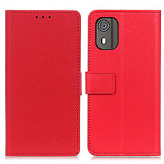 Funda de Cuero Cartera con Soporte Carcasa M08L para Nokia C02 Rojo