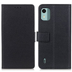 Funda de Cuero Cartera con Soporte Carcasa M08L para Nokia C12 Negro