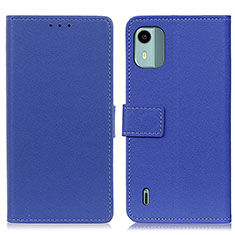 Funda de Cuero Cartera con Soporte Carcasa M08L para Nokia C12 Plus Azul