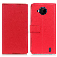 Funda de Cuero Cartera con Soporte Carcasa M08L para Nokia C20 Plus Rojo